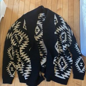 Aztec print cardigan